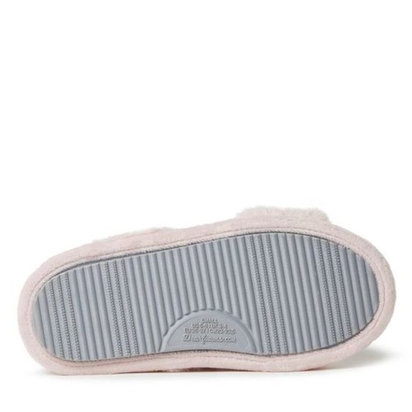 Dearfoams Womens Jessica Furry Crossband Slide - Picture 6 of 6